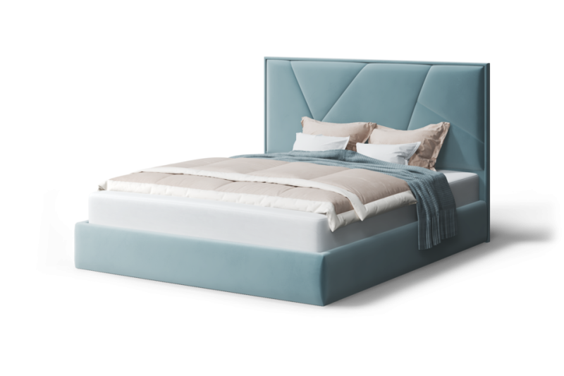 Кровать НА опоре Ингрид 1400 МЛЕК (нео 22/бирюза)