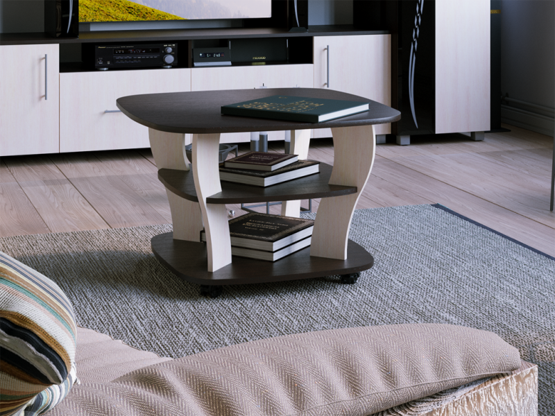 Стол Журнальный СЖ 4 Приоритет РОСТОК (Венге / Дуб молочный)