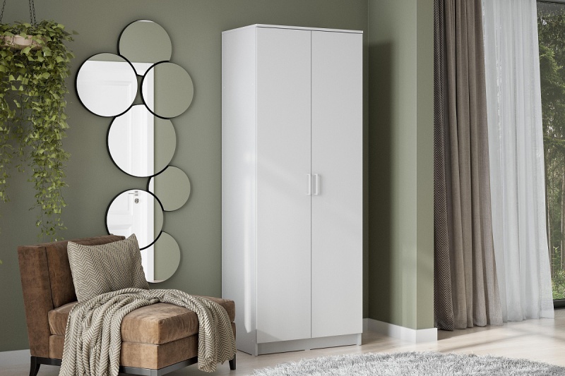 Шкаф ШК 2 SV-мебель (Белый текстурный (800*2100*510))