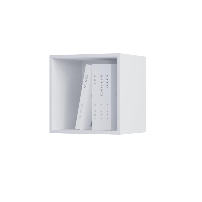 Гостиная Оливия Шкаф навесной малый МДФ МИФ (Белый, Белый глянец холодный)