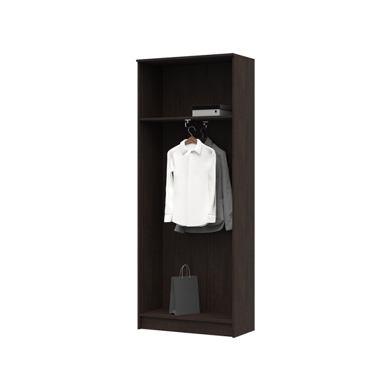 Машенька/Тива ШК 205 Шкаф 800 скалка СТЕНД/ТВД (фасад БЕЛФОРТ/корпус ВЕНГЕ (0,8х2,02х0,376))