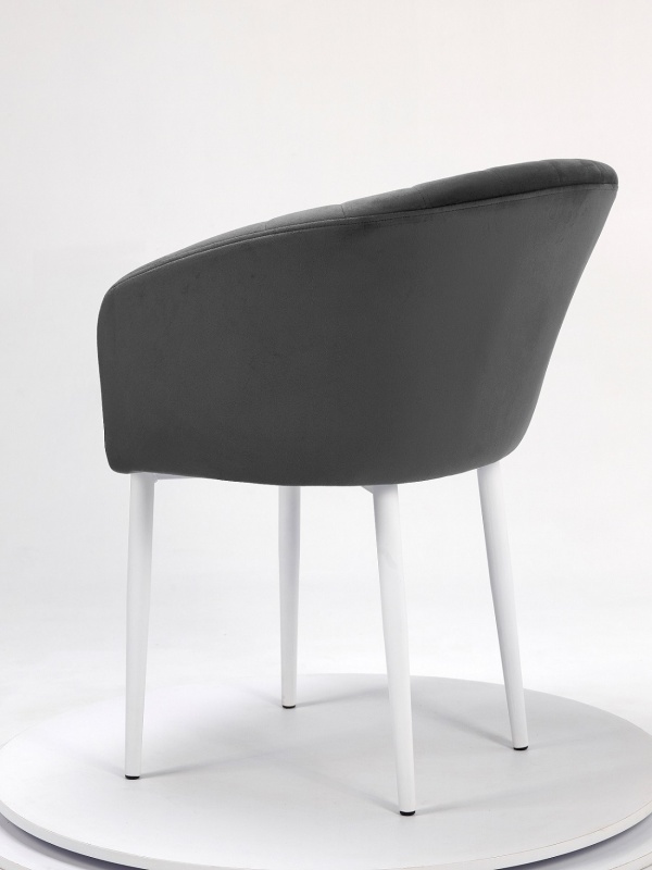 Стул Версаль ПАМИР (F83 Серый/Белая опора)