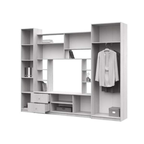 Гостиная Марта - М СТЕНД (фасад АНКОР/корпус АНКОР (2700*2124*468/ТВ 936*812))