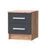 Спальный гарнитур Мартина Тумбы прикроватные 2ящ. (в компл. 2шт, цена указана за 1ед.) МИФ (Графит, Дуб крафт золото)
