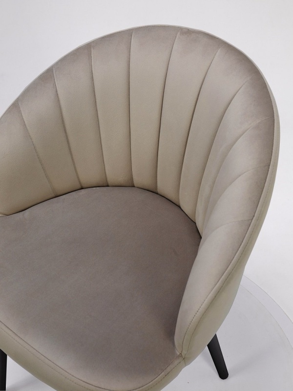 Стул Зефир ПАМИР (F08 Бежевый/Черная опора)