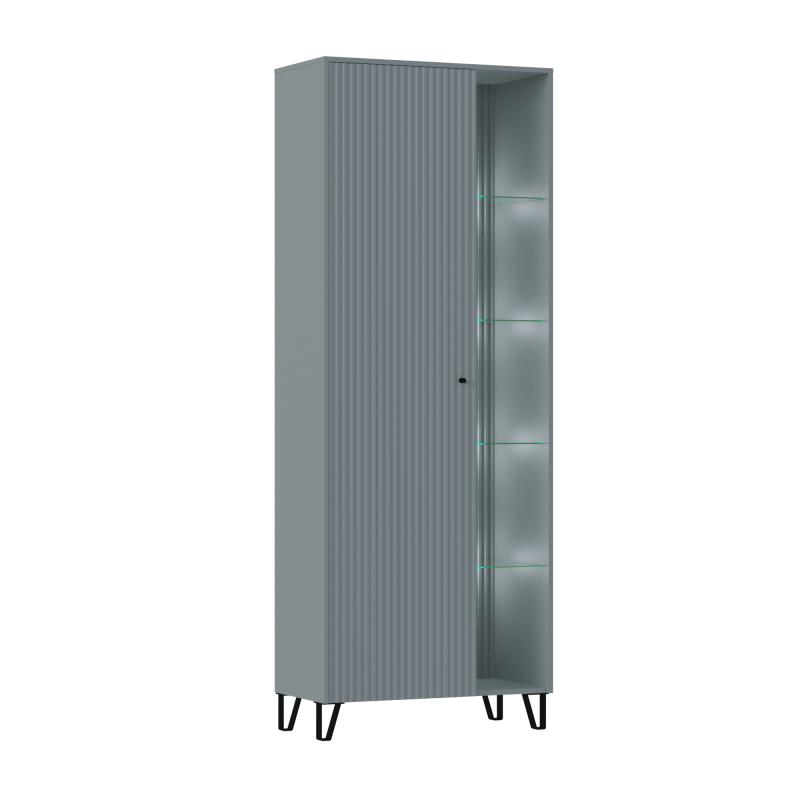 Гостиная Оливия Шкаф МДФ МИФ (Сумеречный голубой/Шарли бриз)