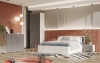 Спальный гарнитур Фиеста NEW Кровать с ПМ 1,4м МИФ (Графит/Дуб Крафт Белый)