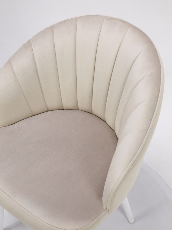 Стул Зефир ПАМИР (F06 Светло-бежевый/Белая опора)