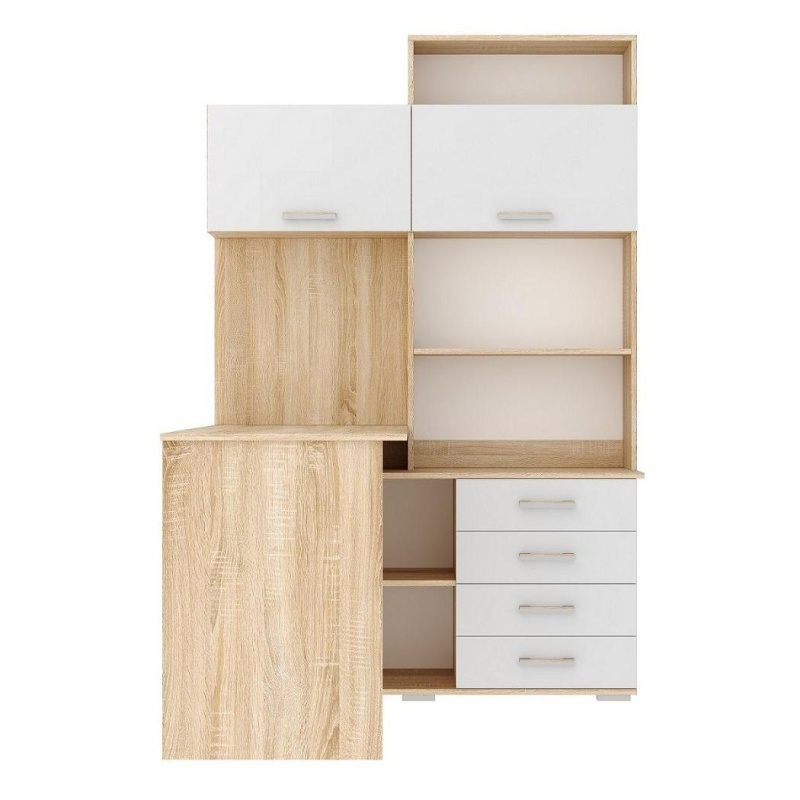 Стол ПКС-11 ЛЕВ. ПАМИР (Сонома-Белый глянец)