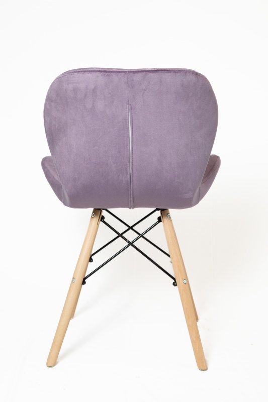 Стул Манжера КНР (бархатный стул, деревянные ножки, металлический каркас 59 фиолетовый)