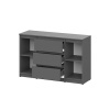 Денвер Комод 3 ящика двухстворчатый SV-мебель (Графит серый)