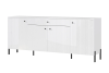 Гостиная Оливия Комод (металл) МИФ (Белый, Белый Глянец холодный)