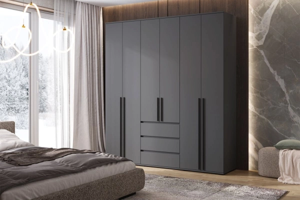 Норд Шкаф 6-ти ств. МИФ (Графит, Графит)