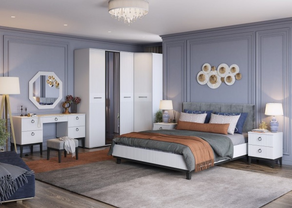 Спальный гарнитур Шарлиз Комод 2 двери и 4 ящика МЛЕК