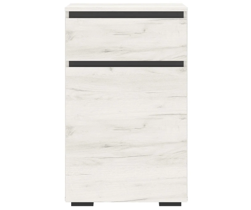 Прихожая Гретта Тумба 1С1Я ПАМИР (Крафт белый-Антрацит (500*811*411))