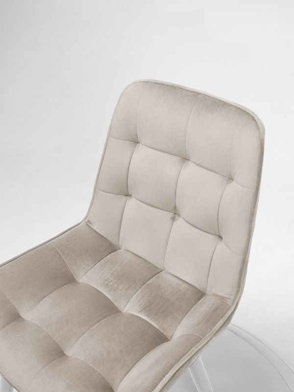 Стул Румба ПАМИР (F06 Светло-бежевый/Белая опора)