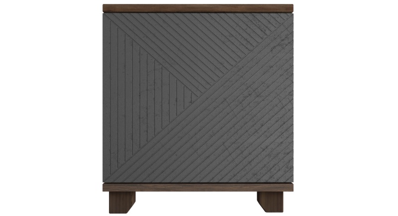 Копенгаген Тумба прикроватная со створкой (12 СТУЛЬЕВ) (Корпус: ЛДСП Дуб Самдал, Фасад: МДФ Серый графит)