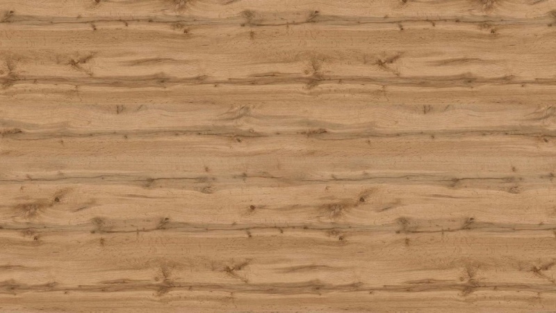 Стол Бахус Пластик 1200 Ваша Мебель (пластик компакт 2052 дуб вотан, мдф черный, каркас основание черное (d=1200(1600)))