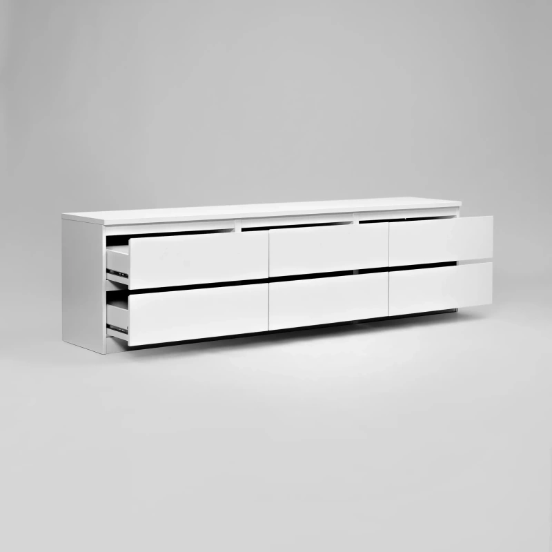 Кастор Тумба 6 ящиков СВЕДСТА (Белый (1944*542*396))