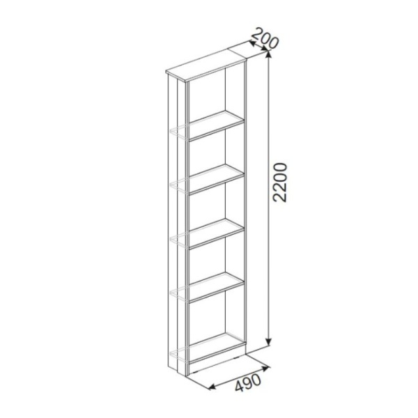 М/С Гамма 20 Угловое окончание SV-мебель (Ясень Анкор светлый / Сандал светлый)