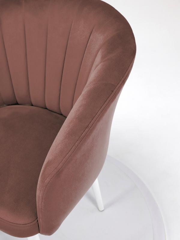 Стул Версаль ПАМИР (F62 Розовый/Белая опора)