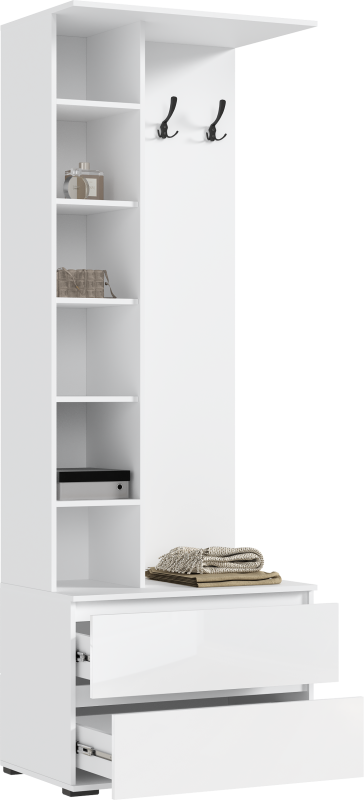 Прихожая Норд МИФ (Белый глянец холодный/Белый)