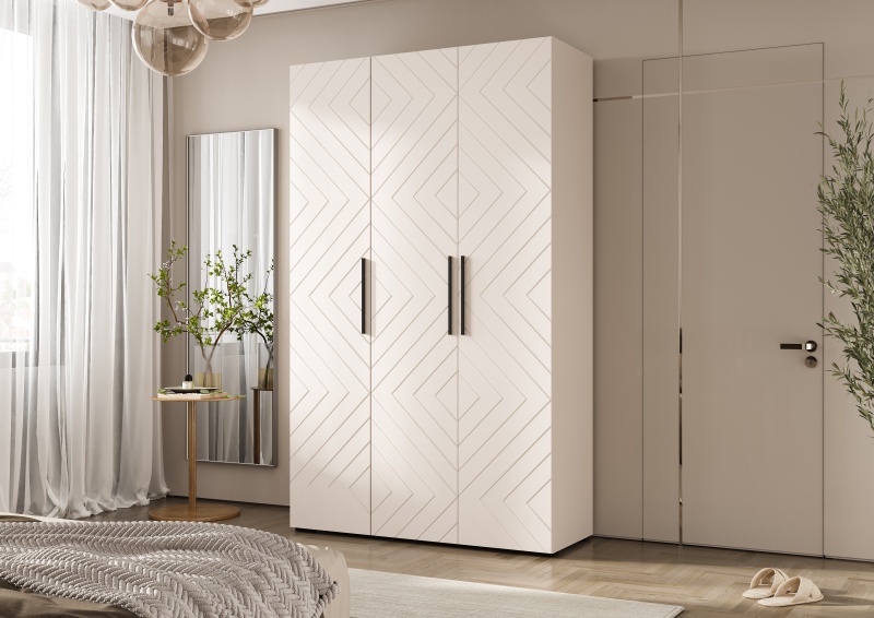 Спальный гарнитур Флэш Шкаф 3-х ств.(1350) МИФ (Кашемир, Кашемир)