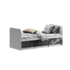 Вега NEW ПОЗИТИВ Кровать МИФ (Бетон темный, белый)