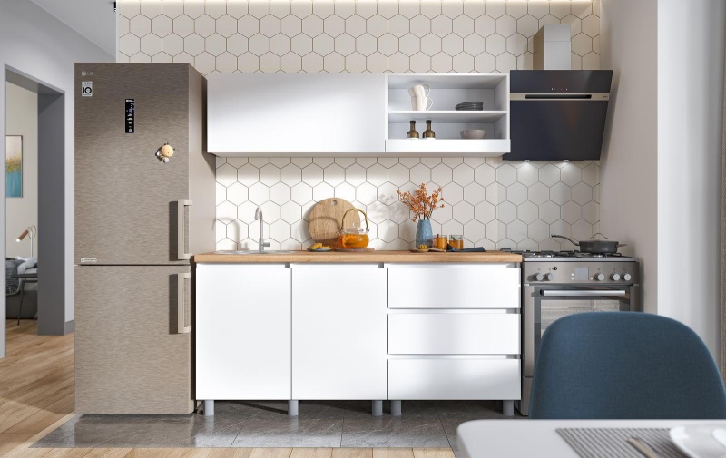 Кухня Хелен 1,7 СТЕНД (фасад БЕЛЫЙ/корпус БЕЛЫЙ)