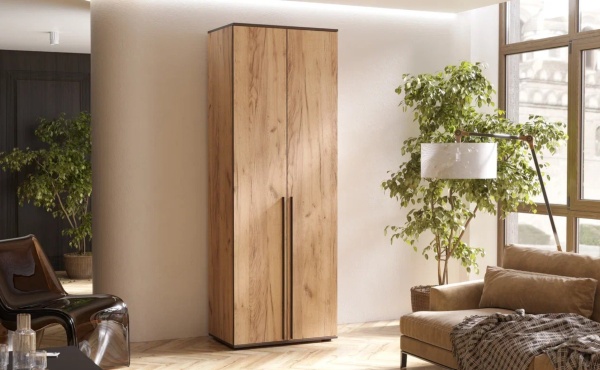 Норд Шкаф 2-х ств.(800) МИФ (Дуб Крафт (Золотой)(КРОМКА ВЕНГЕ))