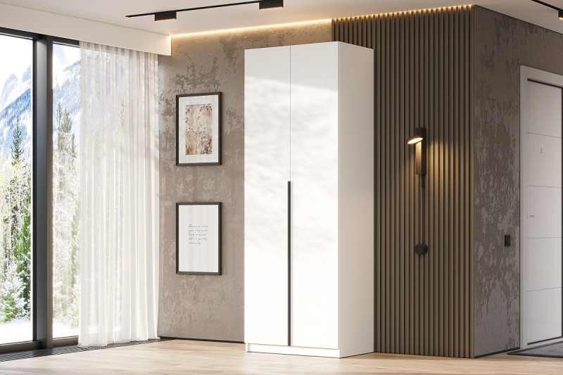 Шкаф ШК-5 (800) SV-мебель (Белый текстурный)