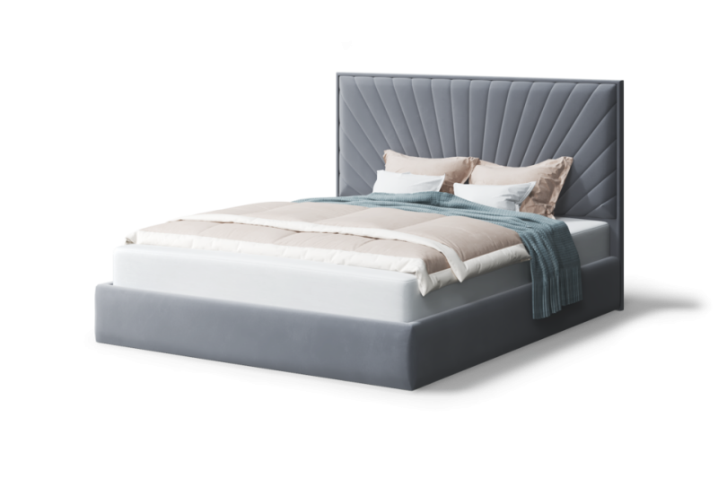 Кровать НА опоре Леона 1200 МЛЕК (нео 25/серый)