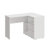 Челси Стол письменный угловой МИФ (Белый глянец холодный, белый)