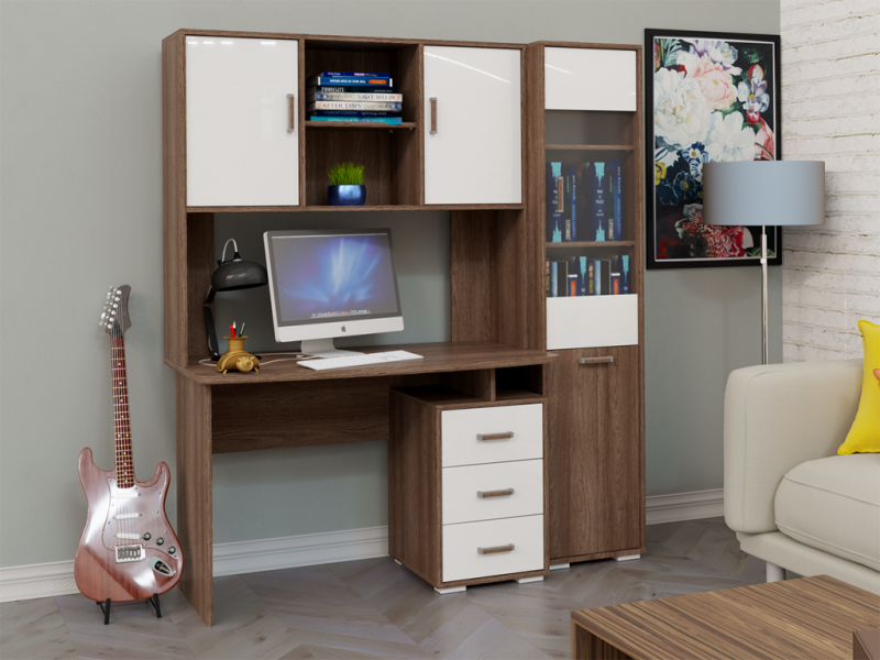 Стол компьютерный КЛ-1.2 прямой (КОРПУС) РОСТОК (Дуб делано СНЯТО)