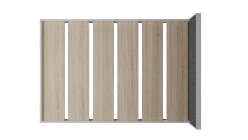 Копенгаген Кровать 1,6 с настилом (12 СТУЛЬЕВ) (Корпус: ЛДСП Белый, МДФ Серый графит)