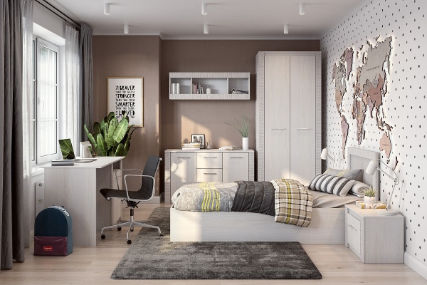 М/С Гамма 20 Шкаф универсальный SV-мебель (Ясень анкор светлый / Сандал светлый)