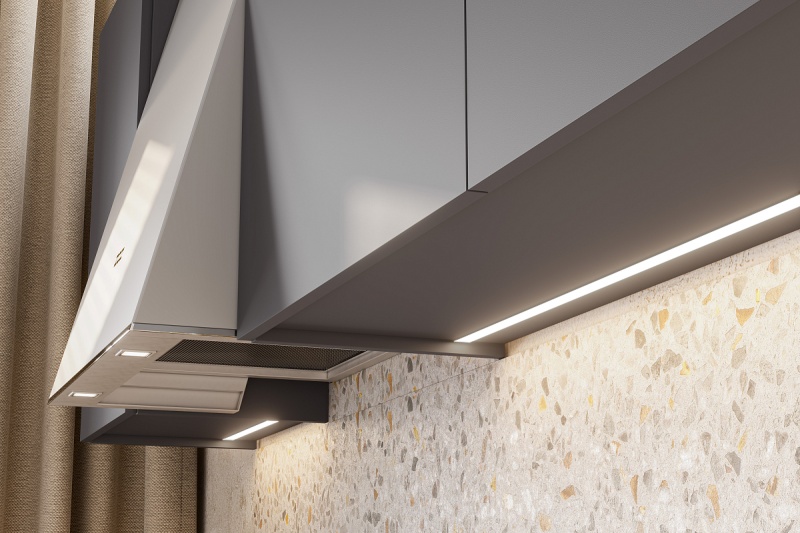 Кухонный гарнитур Денвер (1600) (ЛДСП) SV-мебель (Графит серый/Дуб Сонома)