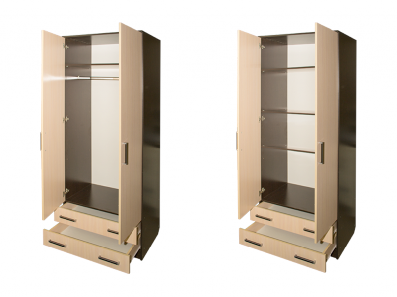 Шкаф ПШ-3.8 2-х ств. РОСТОК (Венге / Дуб молочный)