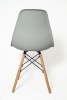 Стул Перт КНР (Пластиковый стул с деревянными ножками и металлическим каркасом СЕРЫЙ)