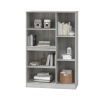 Гостиная Лори Шкаф для книг 2-х дверный МЛЕК (Дуб серый/Белый(950*1440*450))