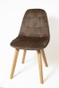 Стул Аделаида КНР (стул с бархатным сиденьем и деревянными ножками темно-коричневый)