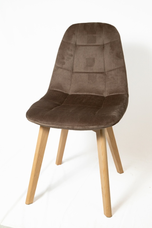 Стул Аделаида КНР (стул с бархатным сиденьем и деревянными ножками темно-коричневый)