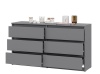 Денвер Комод с ящиками (1,38м) SV-мебель (Графит серый)