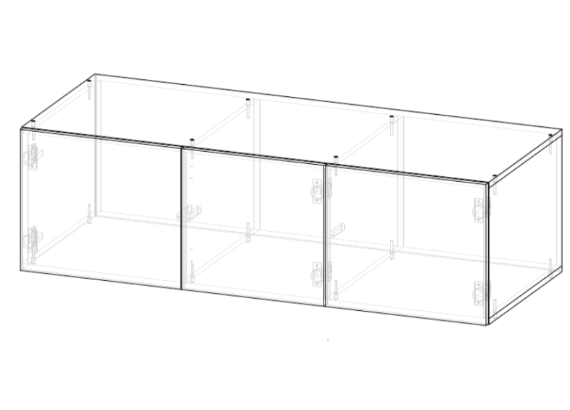 Бася Антресоль МИФ (Дуб крафт золото/Белый глянец холодный)