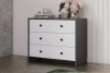 М/С Дольче Комод 3 ящика SV-мебель (Графит/Белый)