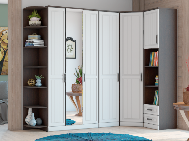 НКМ Венеция-1 МДФ Секция №6 пенал глухой РОСТОК (Венге / Белое дерево)