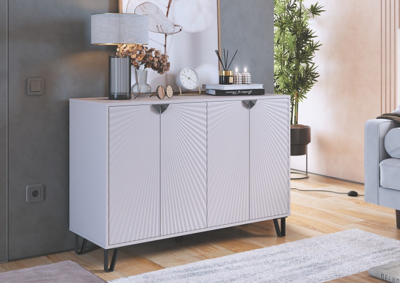 Солана Комод МЛЕК (Белый/белый софт)