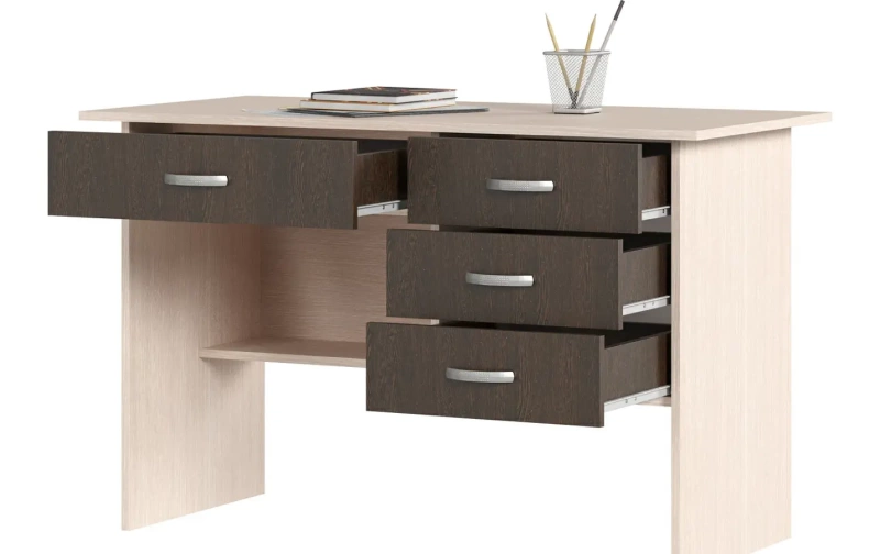 Сити Стол письменный СТЕНД (ВЕНГЕ/БЕЛФОРТ)