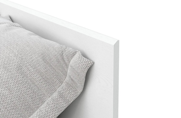 Токио Кровать одинарная 0,9*2,0 SV-мебель (Белый текстурный (964*685*2032))