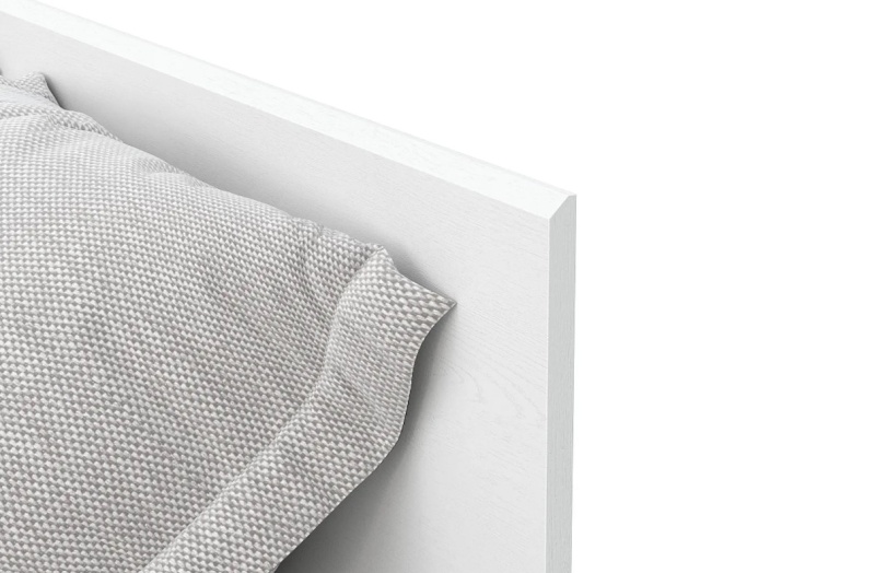 Токио Кровать одинарная 0,9*2,0 SV-мебель (Белый текстурный (964*685*2032))